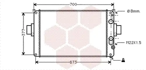 воден радиатор VAN WEZEL 28002022