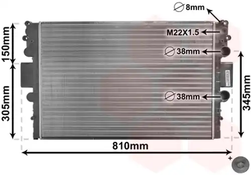 воден радиатор VAN WEZEL 28002043