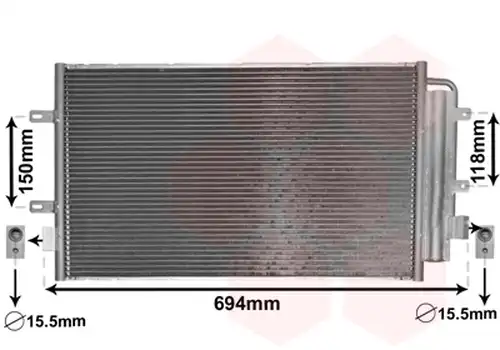 кондензатор, климатизация VAN WEZEL 28005127