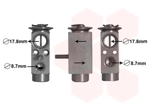 разширителен клапан, климатизация VAN WEZEL 29001017