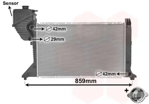 воден радиатор VAN WEZEL 30002300