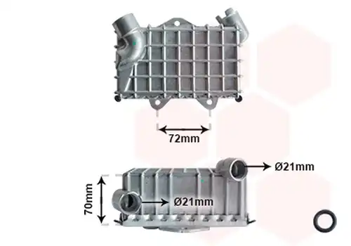 маслен радиатор, двигателно масло VAN WEZEL 30003477