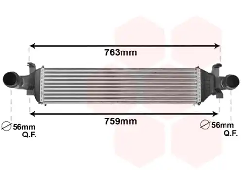 интеркулер (охладител за въздуха на турбината) VAN WEZEL 30004658