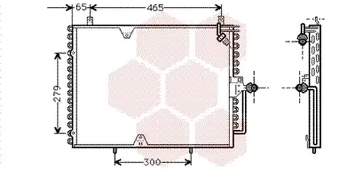 кондензатор, климатизация VAN WEZEL 30005170