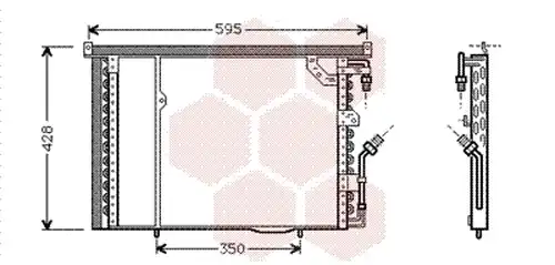 кондензатор, климатизация VAN WEZEL 30005195