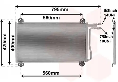 кондензатор, климатизация VAN WEZEL 30005219