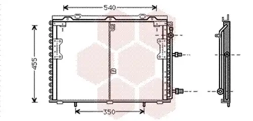 кондензатор, климатизация VAN WEZEL 30005221