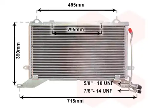 кондензатор, климатизация VAN WEZEL 30005268