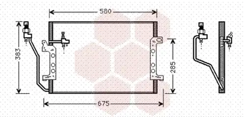 кондензатор, климатизация VAN WEZEL 30005330