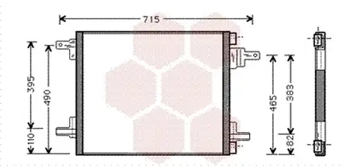 кондензатор, климатизация VAN WEZEL 30005345