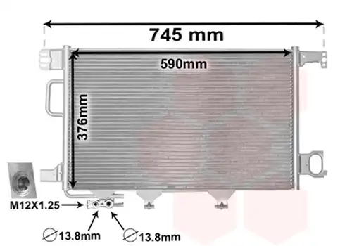 кондензатор, климатизация VAN WEZEL 30005360