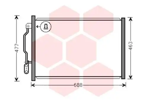 кондензатор, климатизация VAN WEZEL 30005605