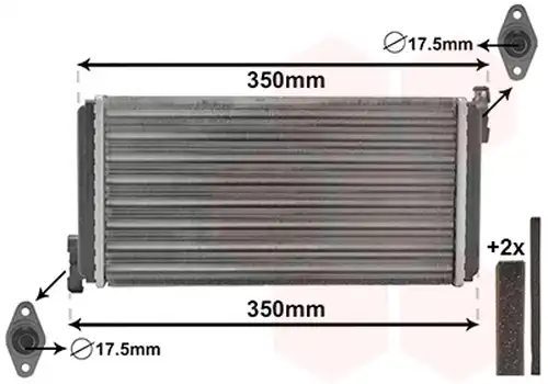 топлообменник, отопление на вътрешното пространство VAN WEZEL 30006109