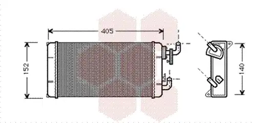 топлообменник, отопление на вътрешното пространство VAN WEZEL 30006258