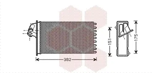 топлообменник, отопление на вътрешното пространство VAN WEZEL 30006355