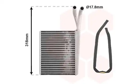 топлообменник, отопление на вътрешното пространство VAN WEZEL 30006372