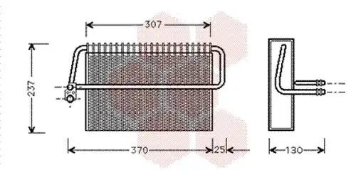 изпарител, климатична система VAN WEZEL 3000V272
