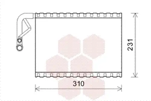 изпарител, климатична система VAN WEZEL 3000V544