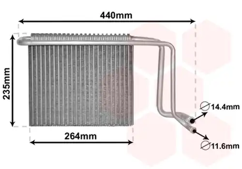 изпарител, климатична система VAN WEZEL 3000V563