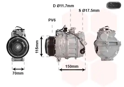 компресор за климатик VAN WEZEL 3001K707