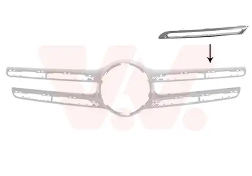 покривна/защитна лайсна, решетка на радиатора VAN WEZEL 3074415