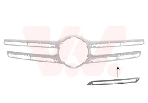 покривна/защитна лайсна, решетка на радиатора VAN WEZEL 3074417