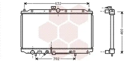 воден радиатор VAN WEZEL 32002112