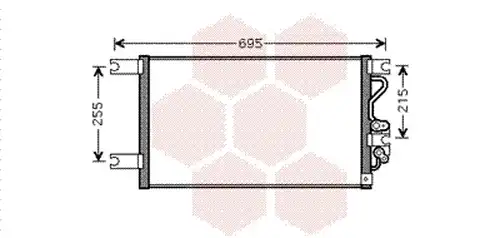 кондензатор, климатизация VAN WEZEL 32005206