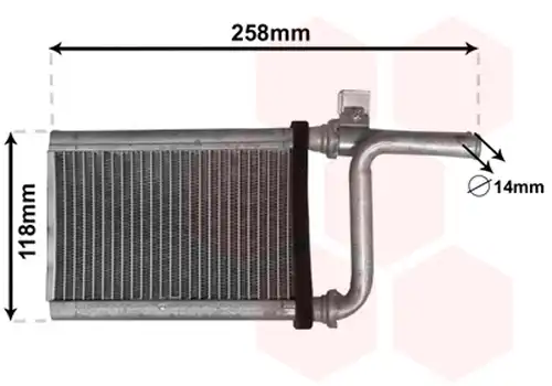 топлообменник, отопление на вътрешното пространство VAN WEZEL 32006254