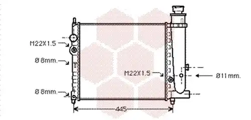 воден радиатор VAN WEZEL 40002073