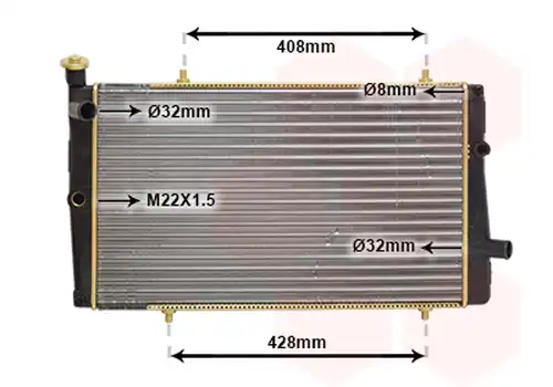 воден радиатор VAN WEZEL 40002079