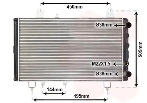 воден радиатор VAN WEZEL 40002081