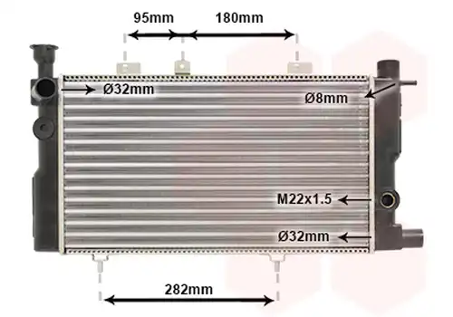 воден радиатор VAN WEZEL 40002095