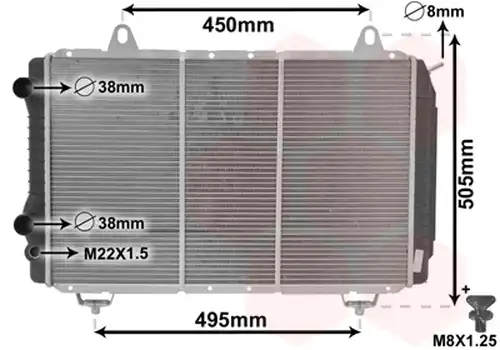 воден радиатор VAN WEZEL 40002112