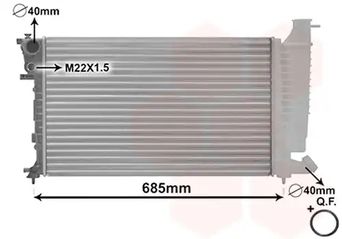 воден радиатор VAN WEZEL 40002137