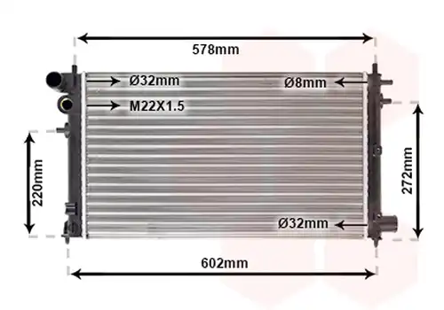 воден радиатор VAN WEZEL 40002149