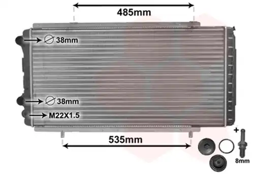 воден радиатор VAN WEZEL 40002150