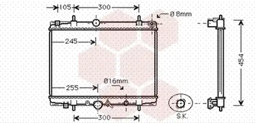 воден радиатор VAN WEZEL 40002200