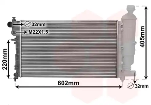 воден радиатор VAN WEZEL 40002216