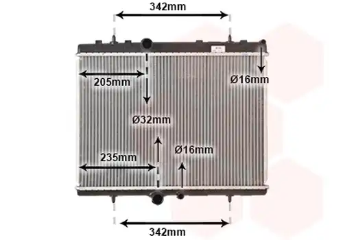 воден радиатор VAN WEZEL 40002241