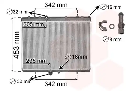 воден радиатор VAN WEZEL 40002249