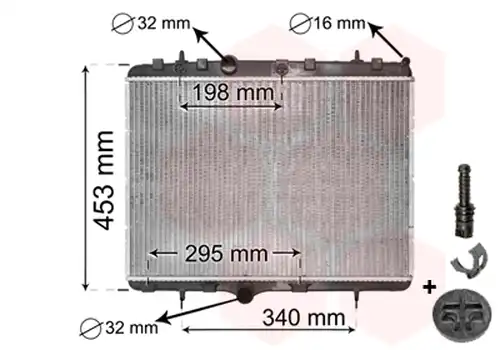 воден радиатор VAN WEZEL 40002255