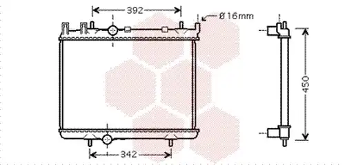 воден радиатор VAN WEZEL 40002263