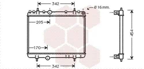 воден радиатор VAN WEZEL 40002265