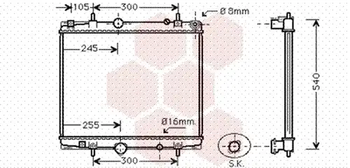 воден радиатор VAN WEZEL 40002274