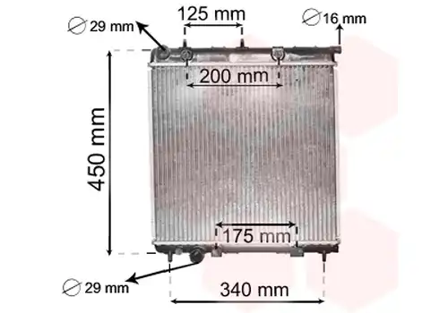 воден радиатор VAN WEZEL 40002288