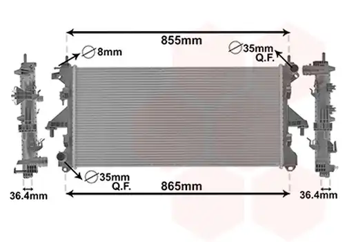 воден радиатор VAN WEZEL 40002304