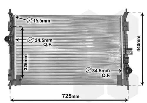 воден радиатор VAN WEZEL 40002386