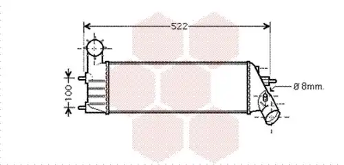 интеркулер (охладител за въздуха на турбината) VAN WEZEL 40004261