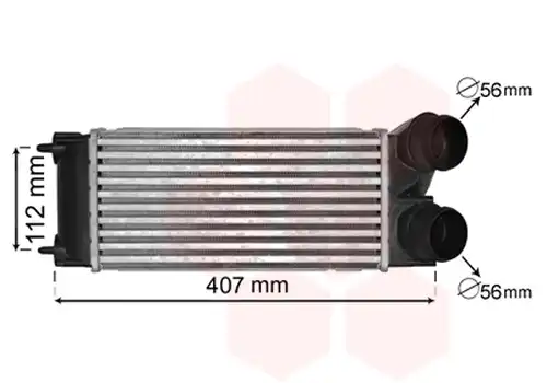 интеркулер (охладител за въздуха на турбината) VAN WEZEL 40004334